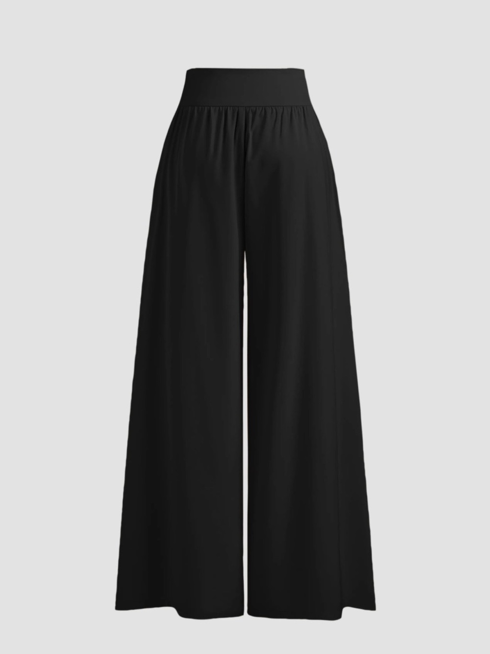 Cider Mid-Rise Wide Leg Satin Pants - Black - Picture 5 of 15